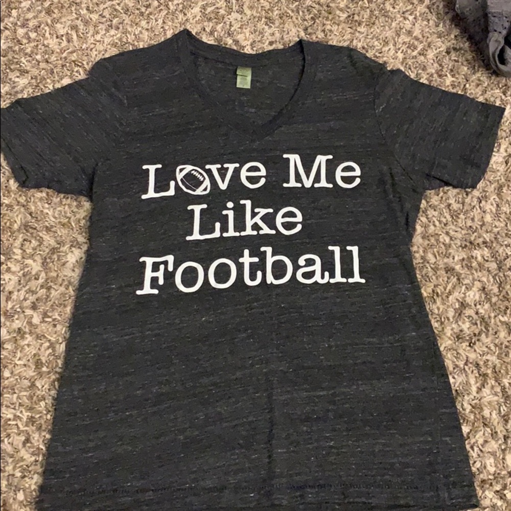 Heathered grey, Henley football tee
